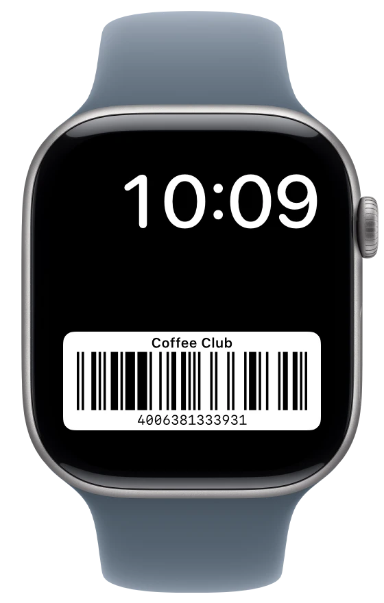 The default: a white card with the name above the bars and the number below.